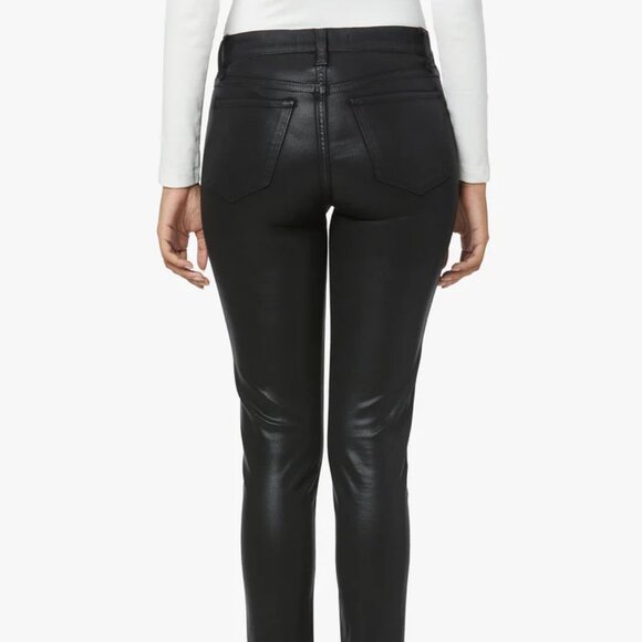 Joe's Jeans High Rise The Charlie Coated Sateen Sz 31 Wet Leather Look - Picture 2 of 7